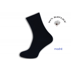 90%-né bavlnené tm.modré pánske ponožky