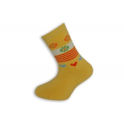 Žlté teplé detské ponožky