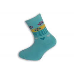 Tyrkysové teplé detské ponožky