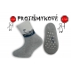 Protišmykové sivé teplé detské ponožky