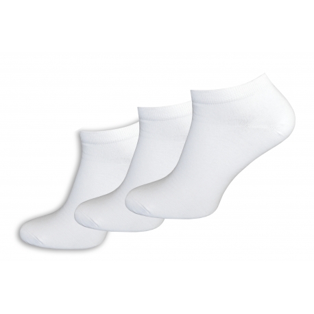 Biele pánske kotníkové ponožky - 3 páry