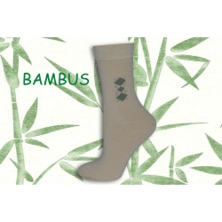 Telové bambusové ponožky so vzorom