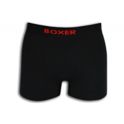 BOXER. Čierne boxerky s červeným nápisom.