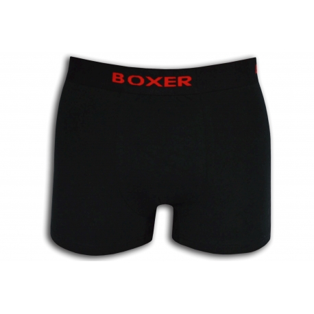 BOXER. Čierne boxerky s červeným nápisom.