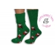 Vianočné zelené ponožky s extra lemom