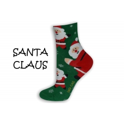 SANTA CLAUS. Vianočné zelené ponožky