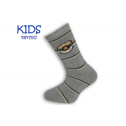 Letectvo. Detské sivé teplé ponožky