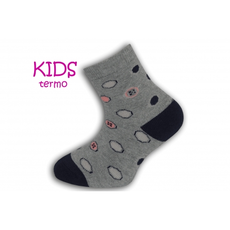 Teplé sivé ponožky s gombíkmi