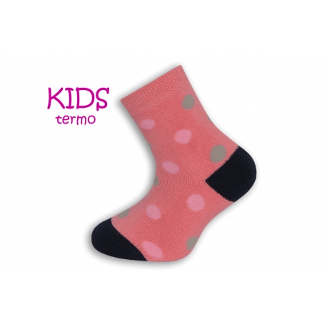 Teplé ružové ponožky s guličkami