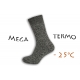 Mega termo vlnené ponožky - melýrové