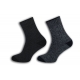 Čierne a sivé tenké teplé ponožky. 2-páry