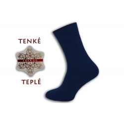 NOVINKA! Teplé tenké pánske ponožky - modré