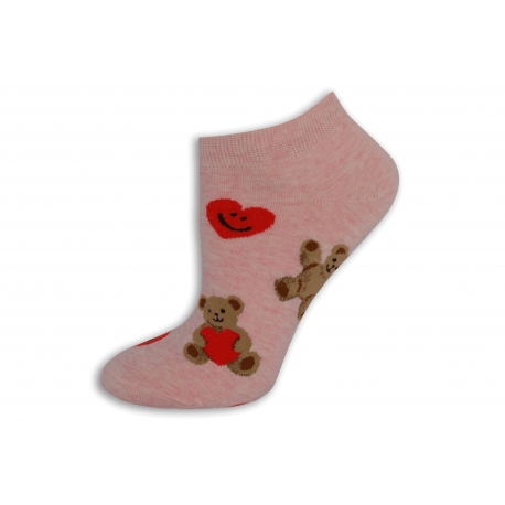 Darček z lásky. Ružové ponožky so srdiečkom