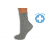Sivé zdravotné ponožky s bodkami