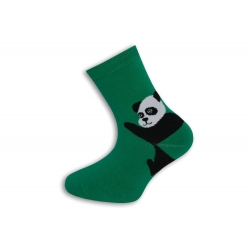 Zelené detské ponožky s pandou