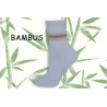 Biele bambusové ponožky s obrubou