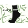 Čierne bambusové ponožky s obrubou