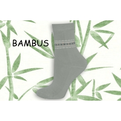 Pistáciové bambusové ponožky s obrubou