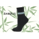 Šedé bambusové ponožky s obrubou