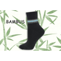 Šedé bambusové ponožky s obrubou