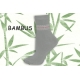 Sivé bambusové ponožky s obrubou