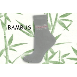 Sivé bambusové ponožky s obrubou