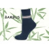 Modré bambusové ponožky s obrubou