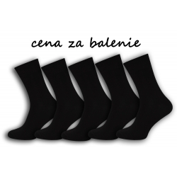5-párov bavlnené čierne dámske ponožky