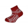 Červené detské ponožky s nápisom