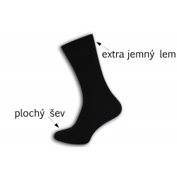 Komfort a kvalita. Čierne  pánske ponožky.