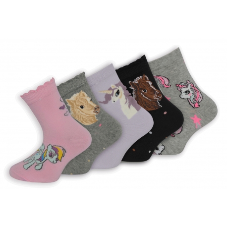 Dievčenské ponožky s koníkmi