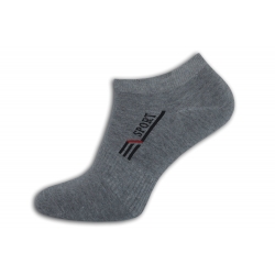 Krátke športové pánske šedé ponožky
