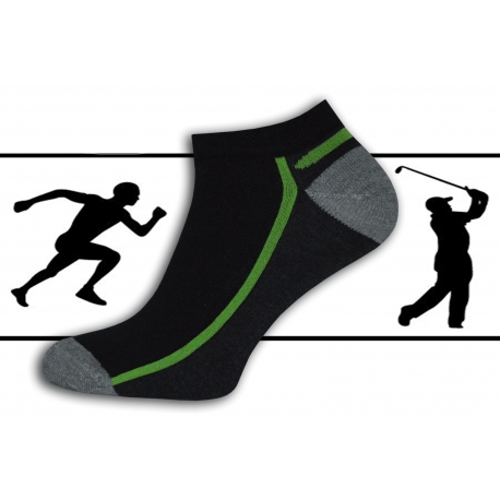 Športové krátke pánske ponožky - zelené