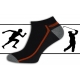 Športové krátke pánske ponožky - červené