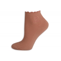 FLOWER. Púdrové krátke dámske ponožky.
