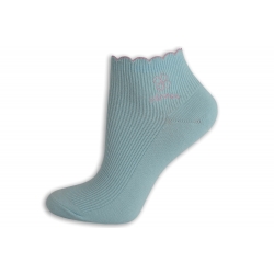 FLOWER. Modré krátke dámske ponožky.