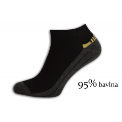 IBA 39-42! Krátke ponožky z bavlny. čiermo-sivé