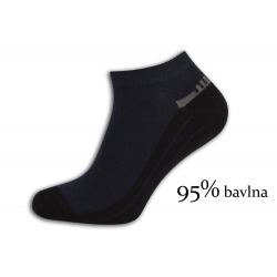 Krátke ponožky z bavlny. modro-čierne