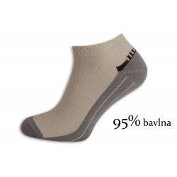 Krátke ponožky z bavlny. sivé