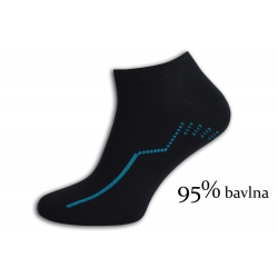 95%-bavlnené krátke ponožky - modré