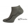 95%-bavlnené krátke ponožky - sivé