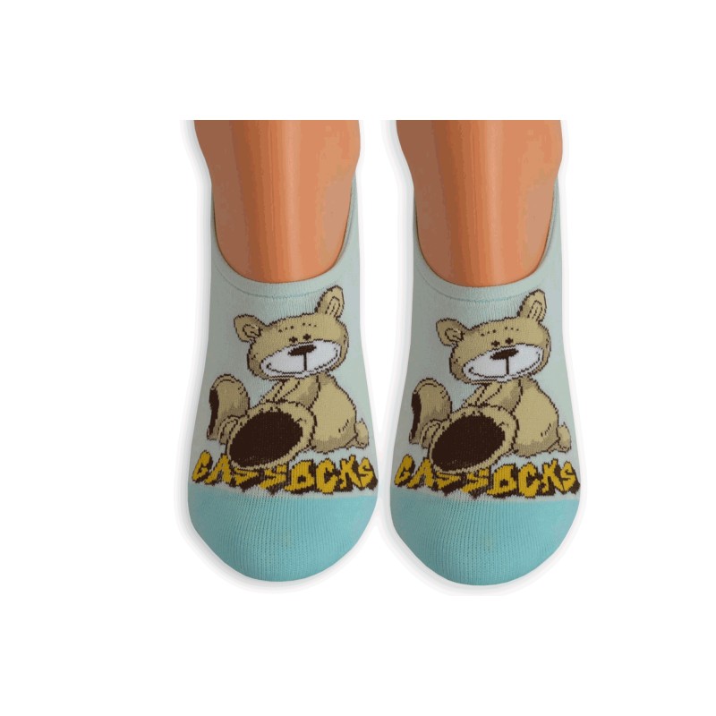 TEDY BEAR. Tyrkysové extra krátke  ponožky