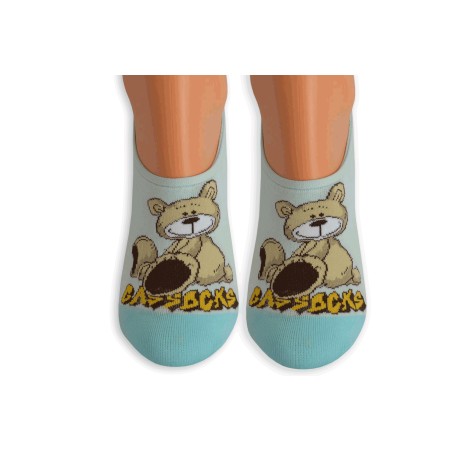 TEDY BEAR. Tyrkysové extra krátke  ponožky