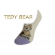 TEDY BEAR. Fialové extra krátke ponožky