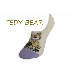 TEDY BEAR. Fialové extra krátke ponožky