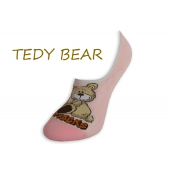 TEDY BEAR. Ružové extra krátke ponožky