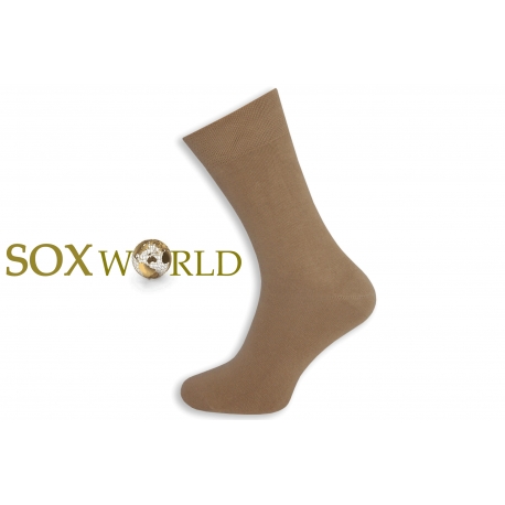 Veľ.47-50. 95% bavlnené béžové pánske ponožky