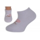 Fialové detské nízke ponožky s lízatkami