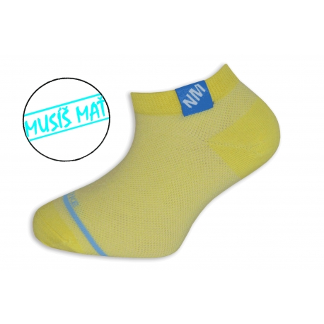Žlté ľahké nízke detské ponožky