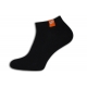 Čierne krátke pánske ponožky so štítkom
